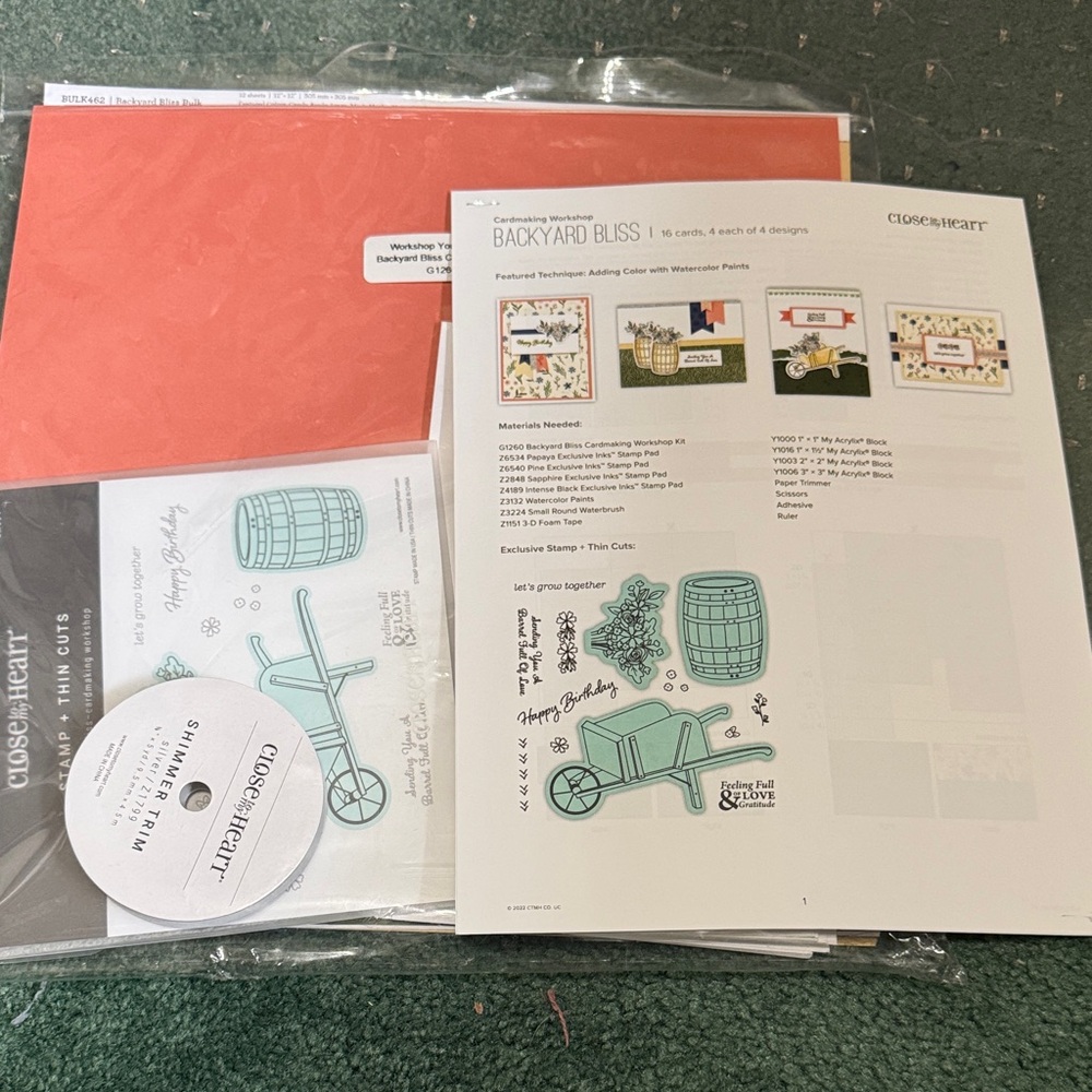 Close To My Heart Backyard Bliss Cardmaking Kit - Coral Accent